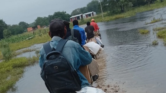 Comunidades aisladas por inundaciones en Presidente Hayes
