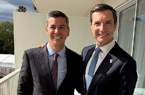¿Qué hizo Santiago Peña durante su visita a Los Ángeles?