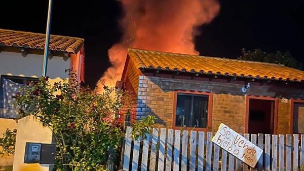 Brasero provocó incendio y destruyó vivienda en Concepción