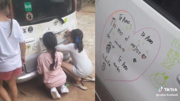 El tuning más tierno: niña decoró el auto de su papá