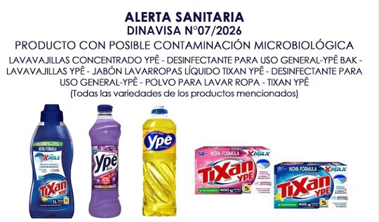 Dinavisa alerta por productos de limpieza contaminados