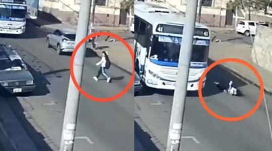 Adolescente fue atropellada por bus en Asunción