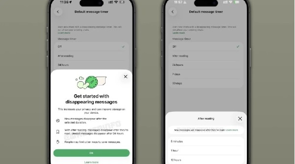 WhatsApp prueba borrado automático de mensajes