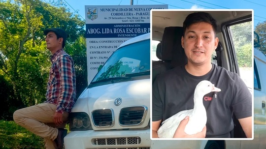 Conductor de plataforma recibió un pato como pago en Ypané