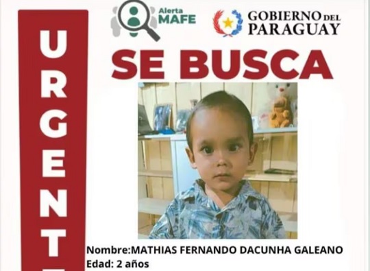 Buscan intensamente a un niño desaparecido en Amambay