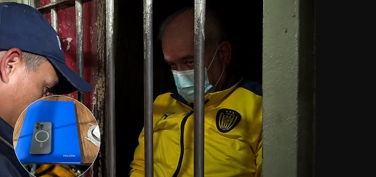 Incautan celulares en celdas de Ramón González Daher y su hijo