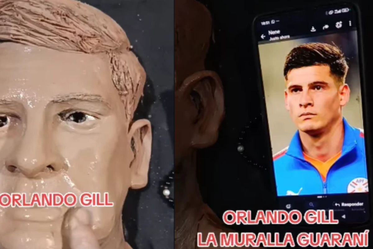 Artista homenajea a Orlando Gill con una escultura
